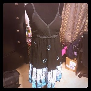 Black and blue dress/swim cover up